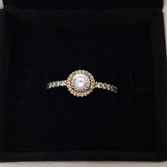 Pandora Classic Sparkle Halo CZ Ring - Picture 6 of 12